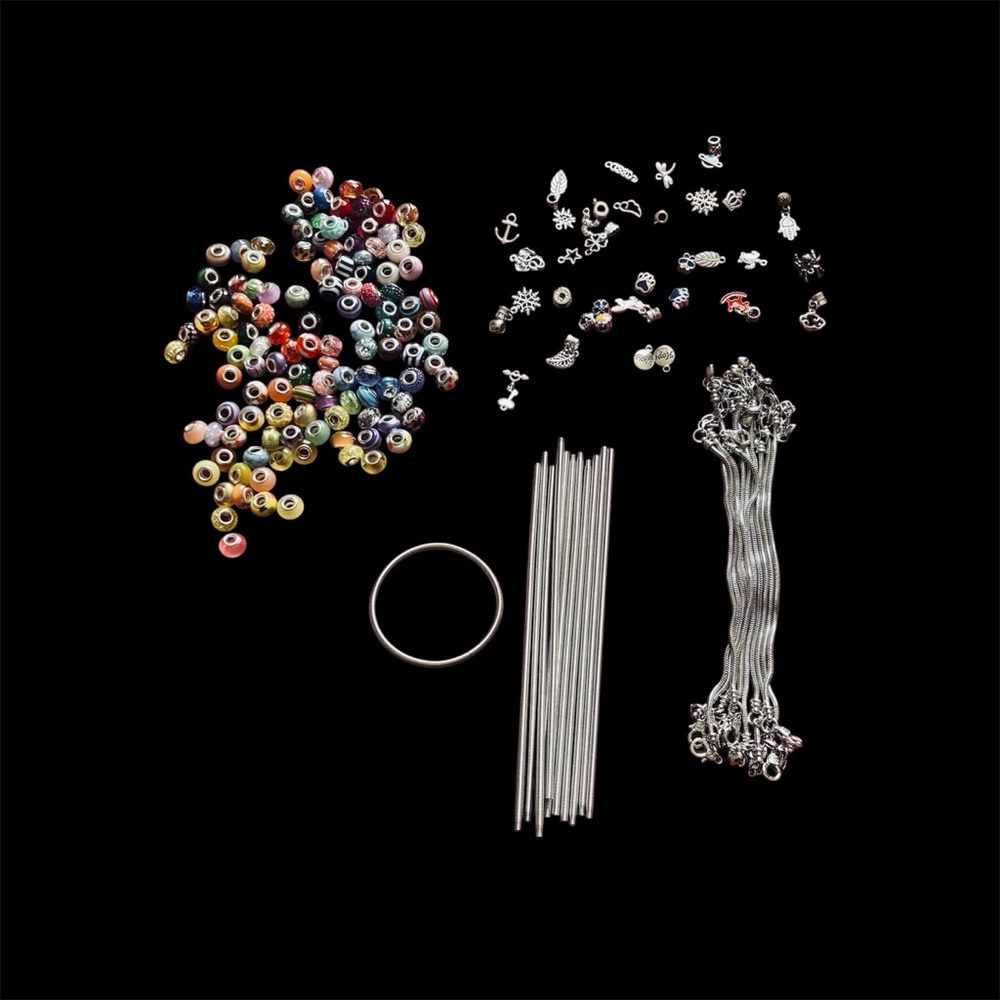 Colorful Bead and Charm Jewelry bracelet making bundle!